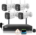 Zestaw monitoringu IP Dahua 4 Kamery WI-FI 5MPx aktywne odtraszanie LED IR do 30m