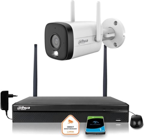 Zestaw monitoringu IP Dahua Kamera WI-FI 5MPx aktywne odtraszanie LED IR do 30m Zestaw monitoringu IP Dahua Kamera WI-FI 5MPx aktywne odtraszanie LED IR do 30m