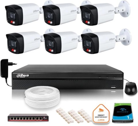 ZESTAW 6 Kamery IP Dahua 8mpx PC-HFW1839TC-A-IL-0280B-S6 + DYSK 1TB ZESTAW 6 Kamery IP Dahua 8mpx PC-HFW1839TC-A-IL-0280B-S6 + DYSK 1TB