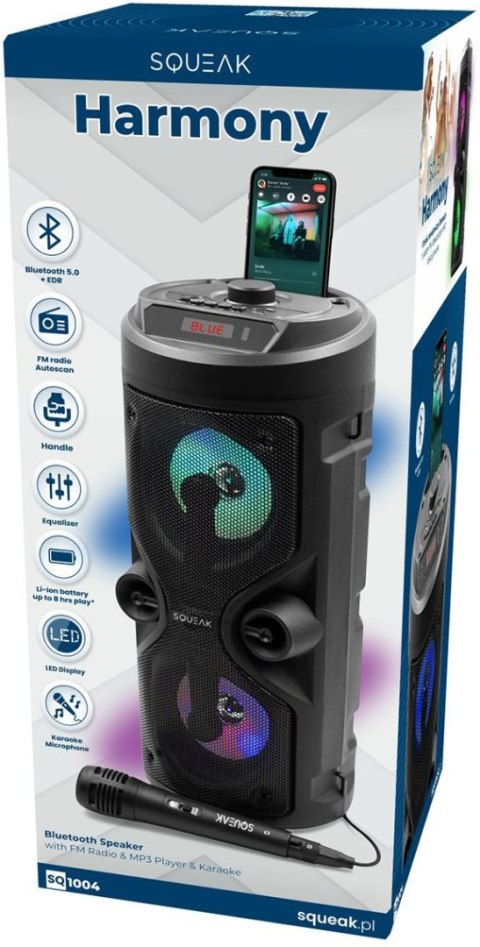 Głośnik Harmony Squeak SQ1004 BT, Radio FM, MP3 Głośnik Harmony Squeak SQ1004 BT, Radio FM, MP3