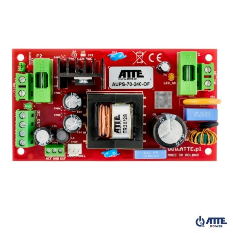 Zasilacz buforowy SMPS 24V 3A 72W ATTE AUPS-70-240-OF Zasilacz buforowy SMPS 24V 3A 72W ATTE AUPS-70-240-OF