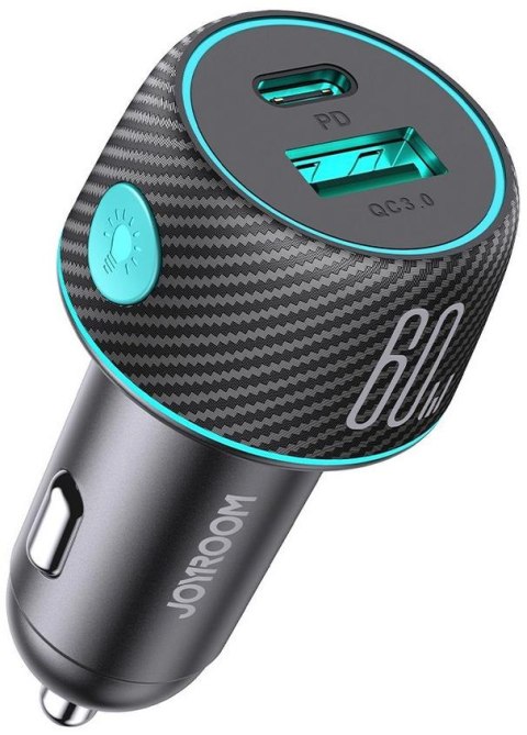 Ładowarka samochodowa Joyroom JR-CCN01 60W 3.0A PD 3.0 QC 3.0 1x USB-A 1x USB-C Ładowarka samochodowa Joyroom JR-CCN01 60W 3.0A PD 3.0 QC 3.0 1x USB-A 1x USB-C